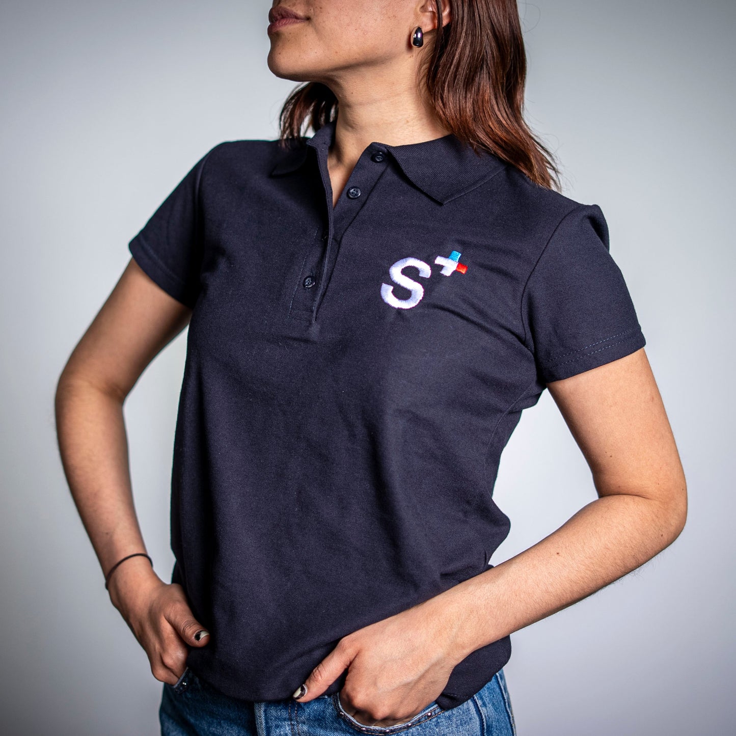 PLAYERA POLO S+  DAMA AZUL