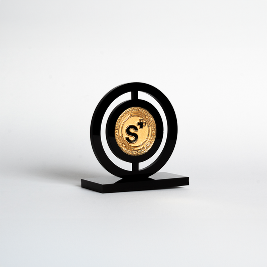 MONEDA S+ SOPORTE AROS NEGRO