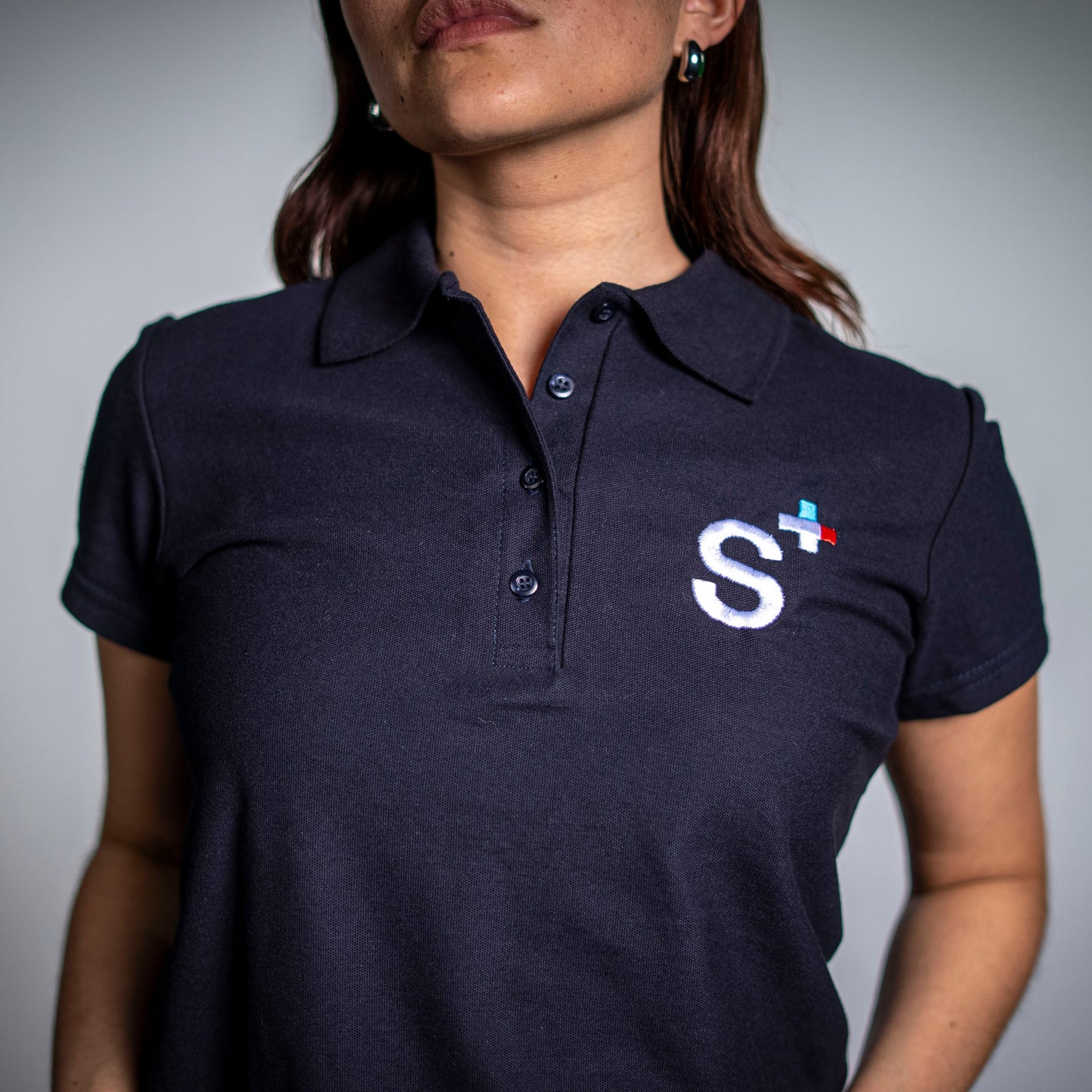 PLAYERA POLO S+  DAMA AZUL